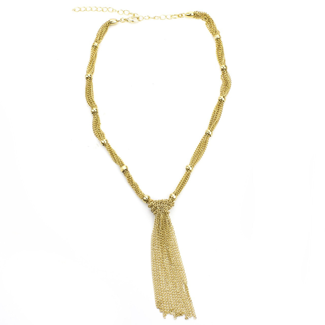 Mira Gold Tassel Necklace