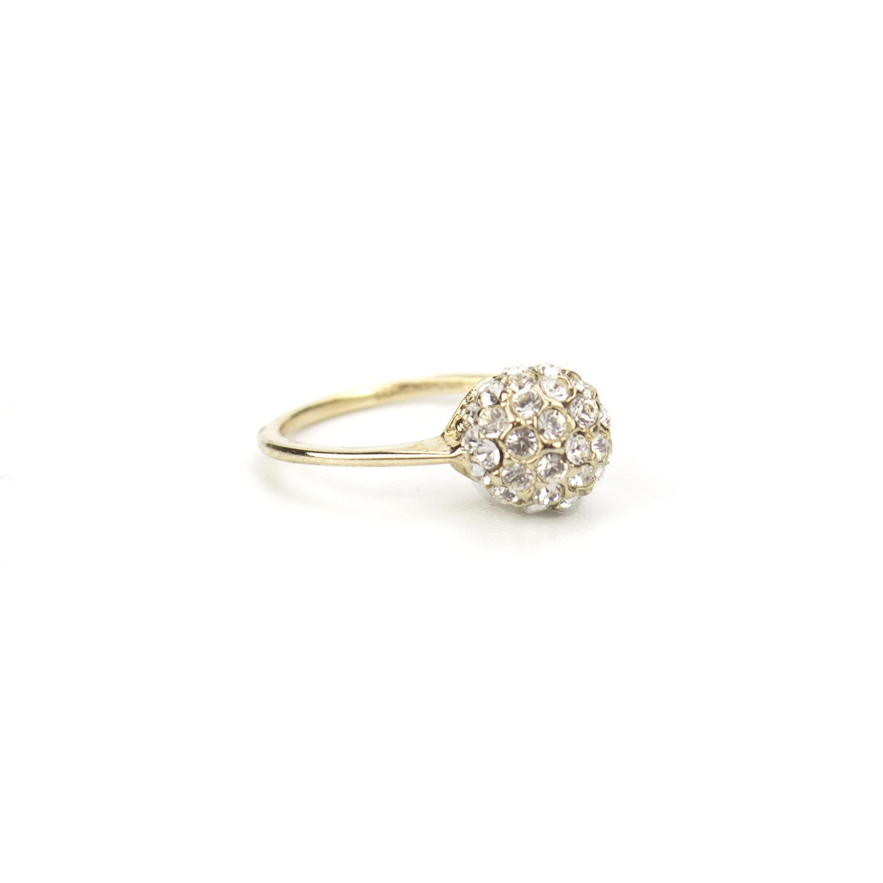 crystal ring-diamond ball ring-gold ring-cubic zirconia jewelry