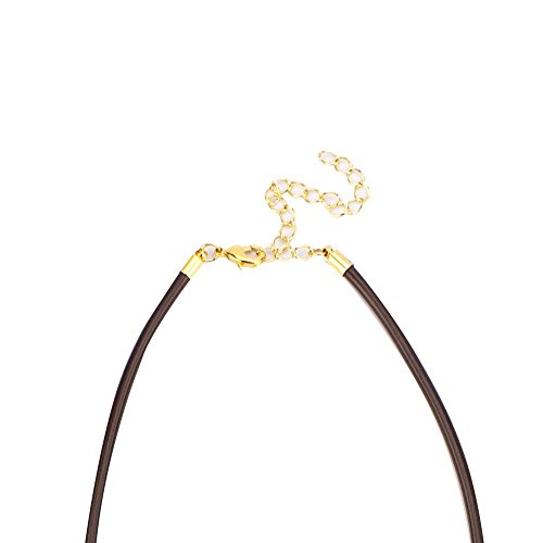 Elegant Tri-Tone Teardrop Pendant Necklace with Black Cord - Fashion Statement Jewelry