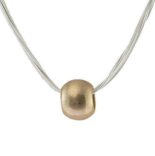 silver-liquid silver-gold-pendant-necklace