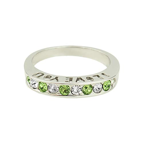 I Love You Stackable Crystal Ring