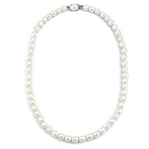 Classic Glass Pearl Strand Necklace 24 Inch