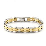 bracelet-mens-jewelry-stainless steel-gold
