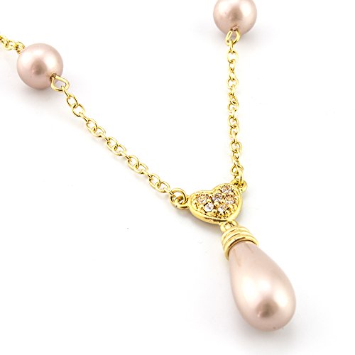 Pink Champagne Pearl Necklace