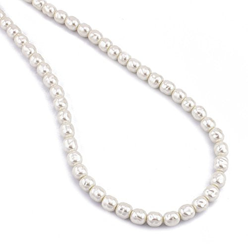 Classic Glass Pearl Strand Necklace 24 Inch