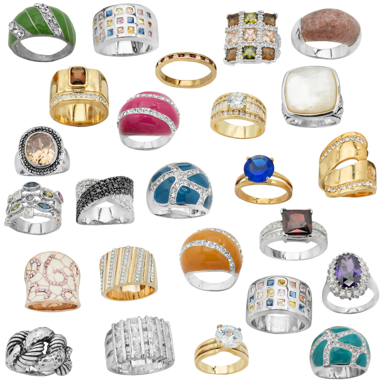 25 Piece Fashion Ring Surprise Mystery Bundle