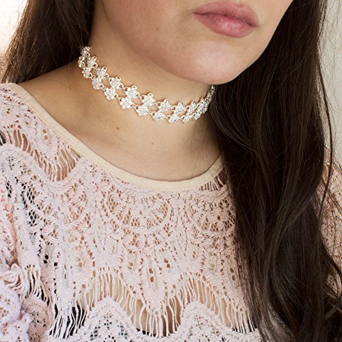 Elegant Crystal Choker Necklace with Aurora Borealis and Clear Crystals, Adjustable Silver Tone Wedding Special Occasion Necklace