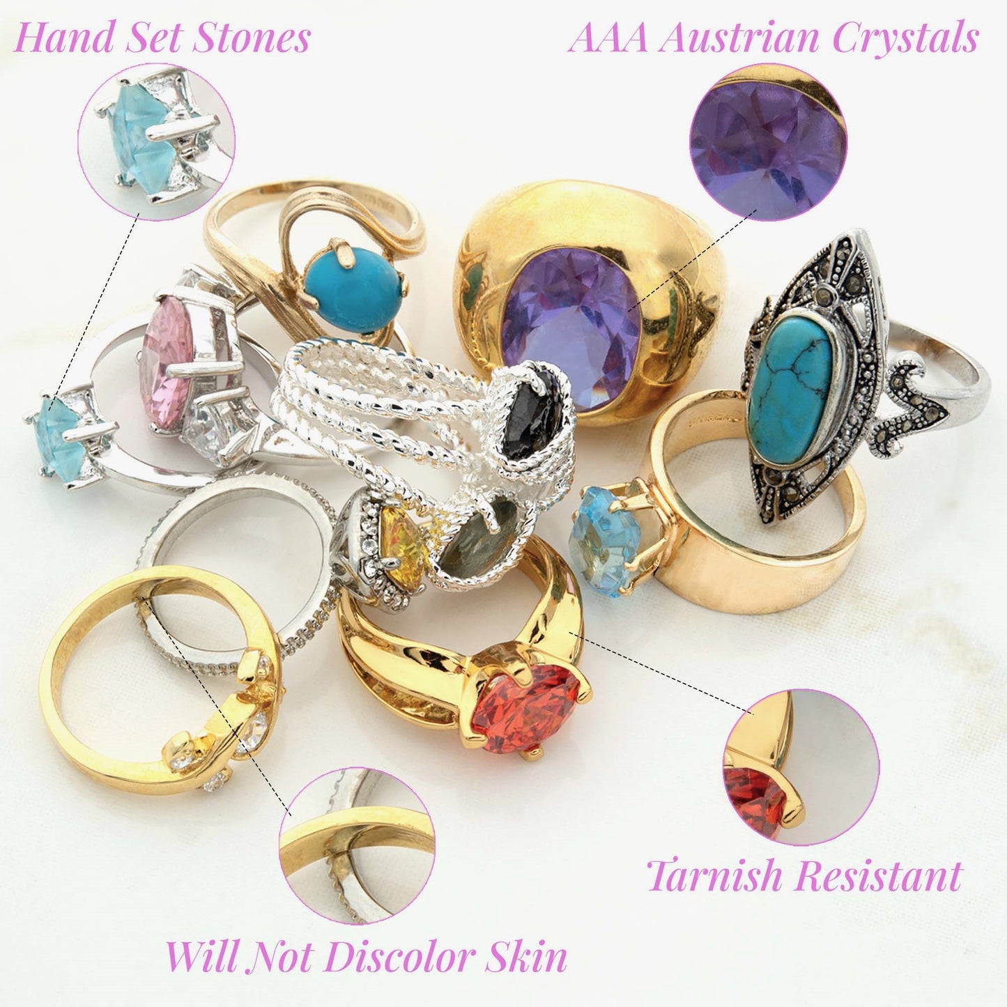 25 Piece Fashion Ring Surprise Mystery Bundle