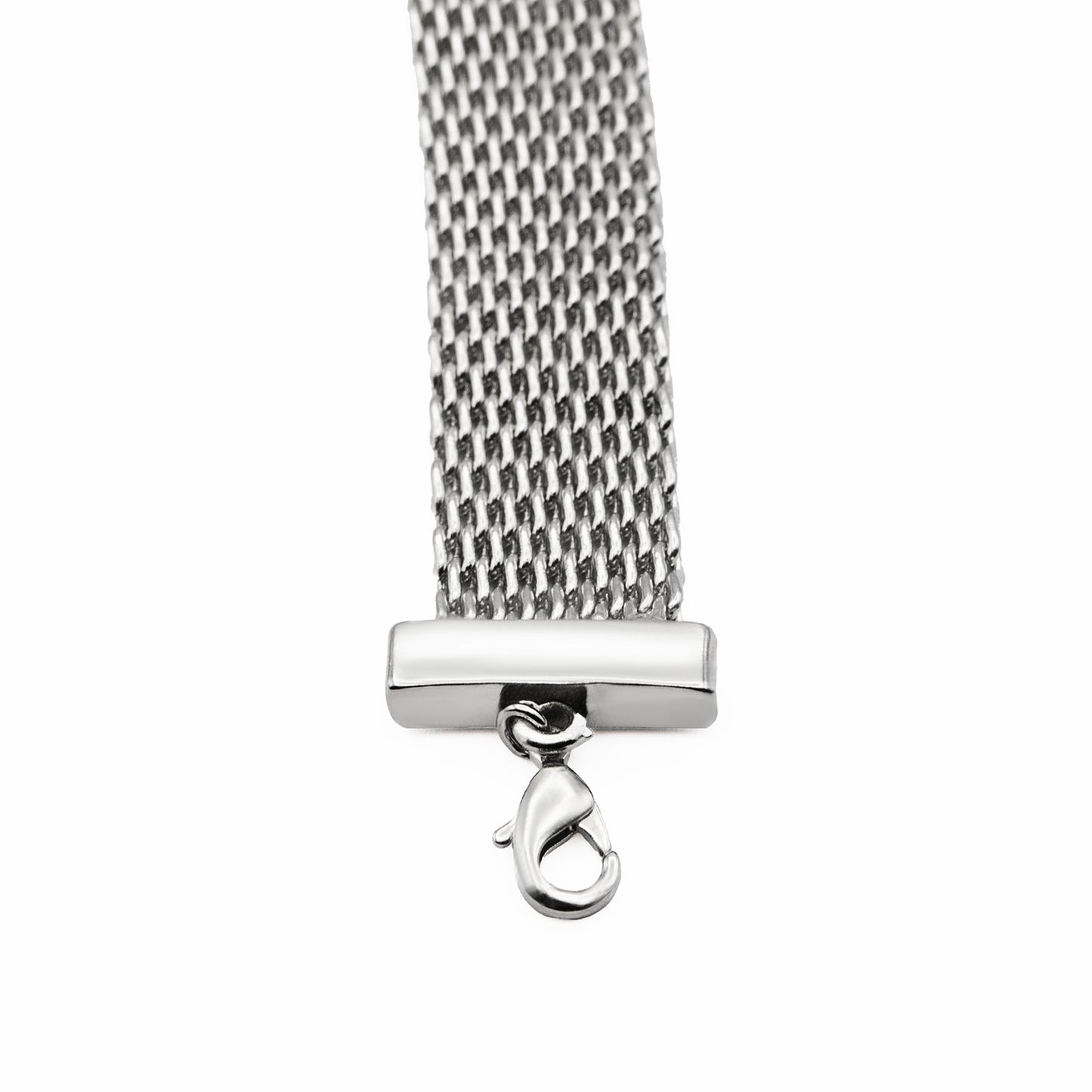 Elegant Crystal Mesh Toggle Bracelet with Austrian Crystals and Silver Tone Finish
