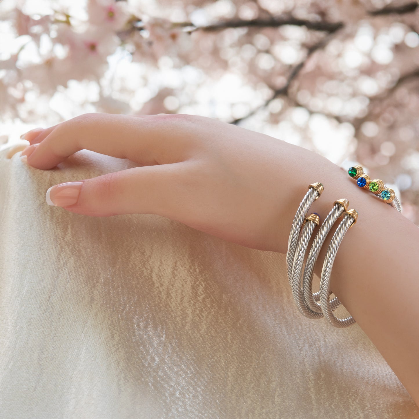 Crystal Cable Wrap Bracelet