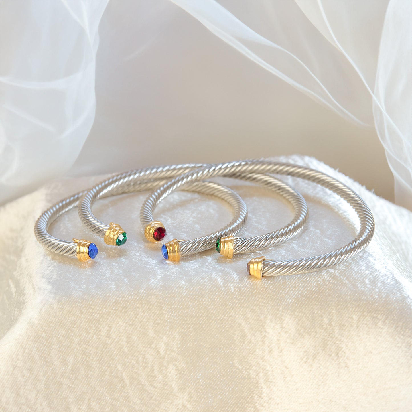 Crystal Cable Wrap Bracelet
