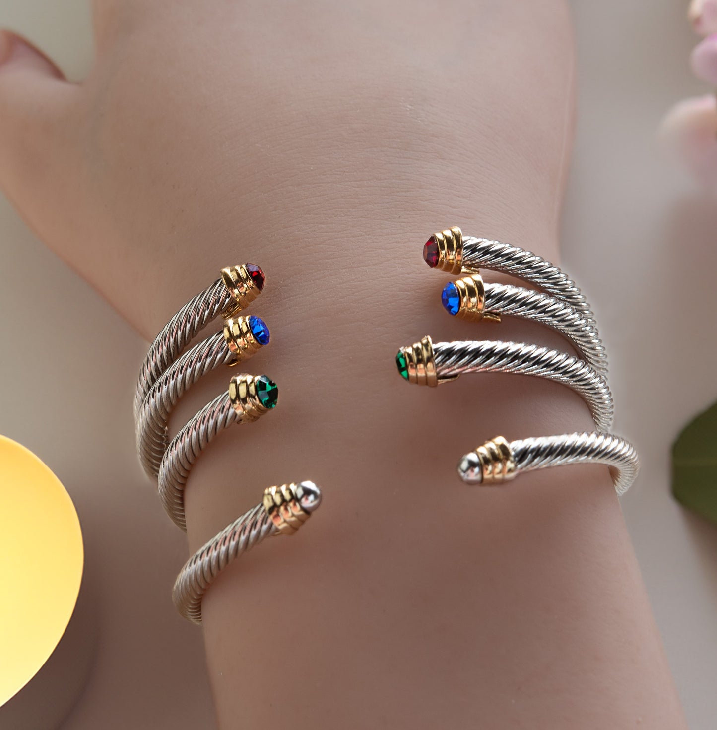 Crystal Cable Wrap Bracelet