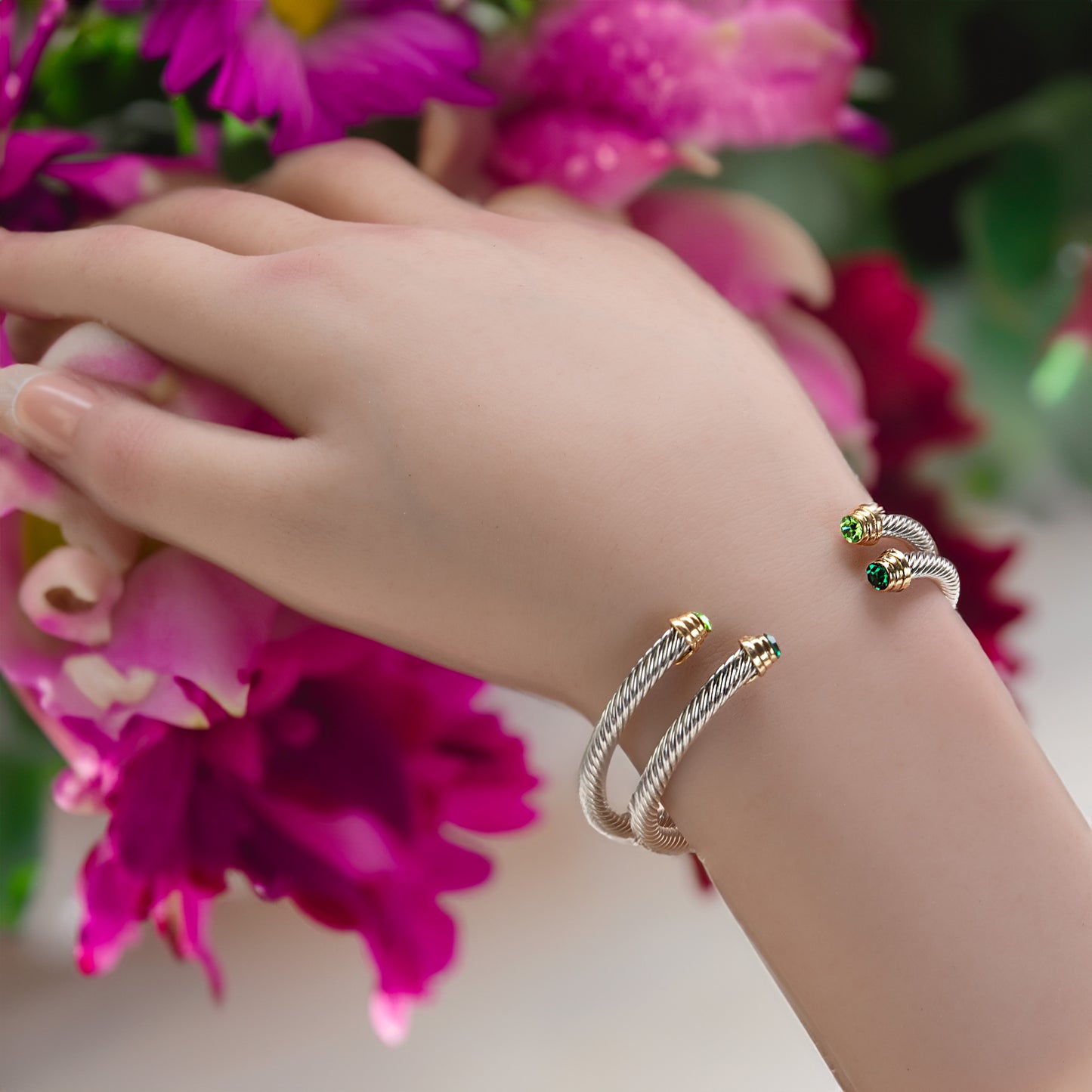 Crystal Cable Wrap Bracelet