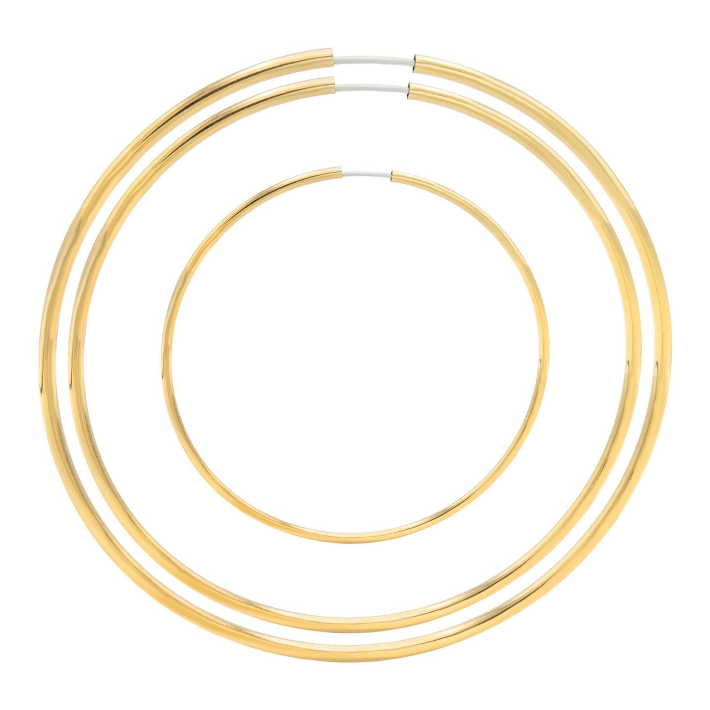 Classic Medium Gold Tone Hoop Earrings