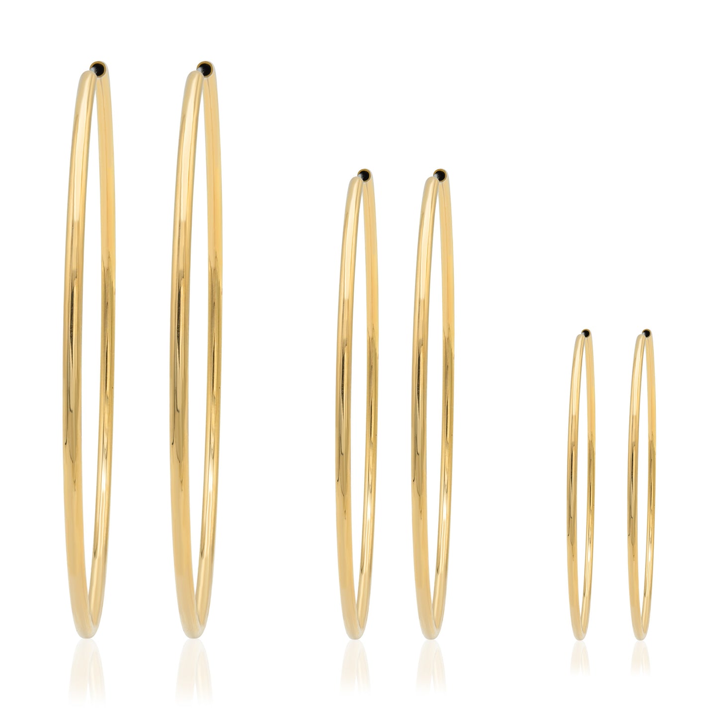 Classic Medium Gold Tone Hoop Earrings