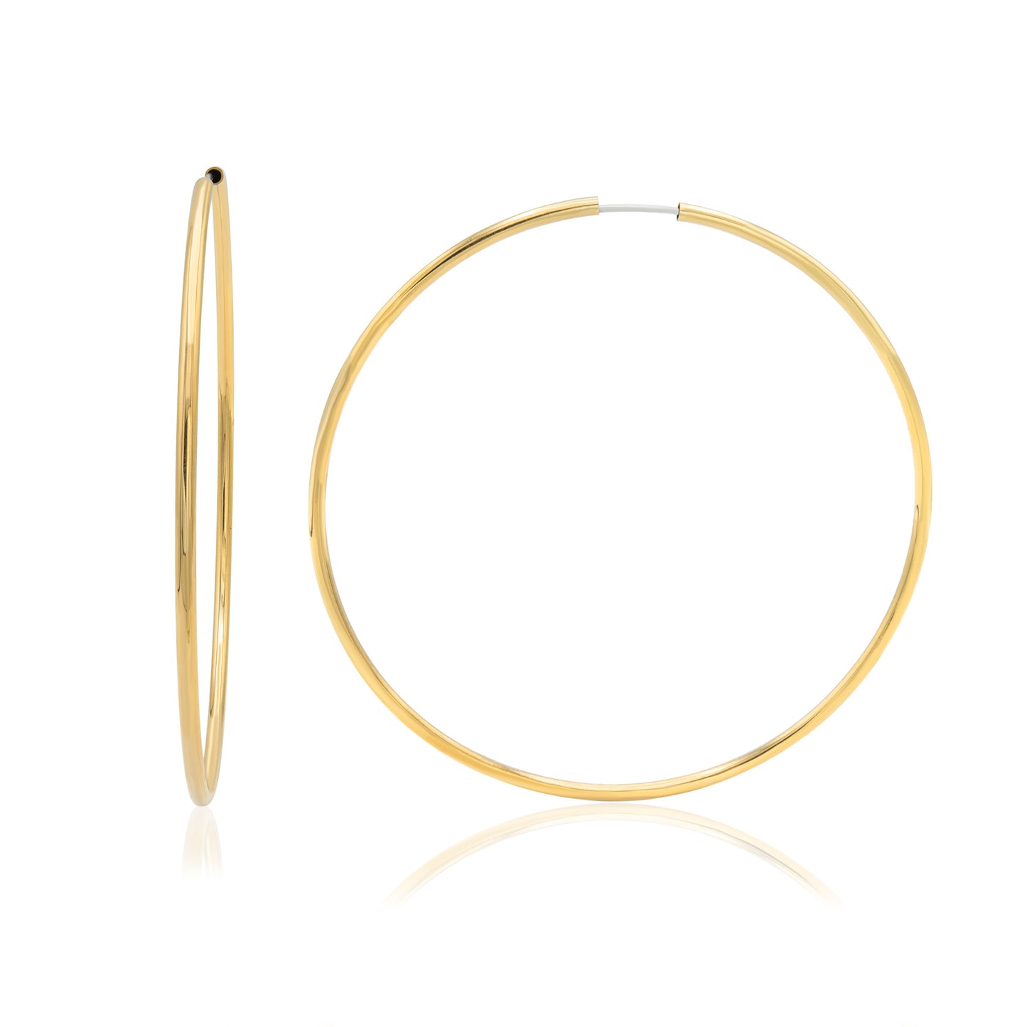 Classic Medium Gold Tone Hoop Earrings