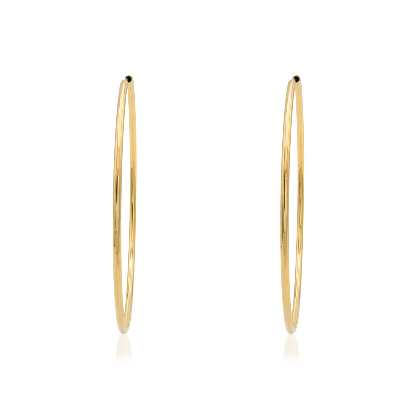 Classic Medium Gold Tone Hoop Earrings