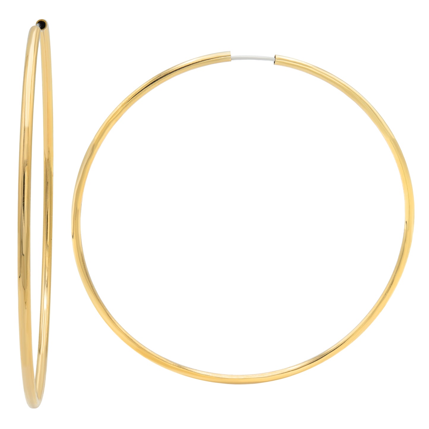 Classic Medium Gold Tone Hoop Earrings