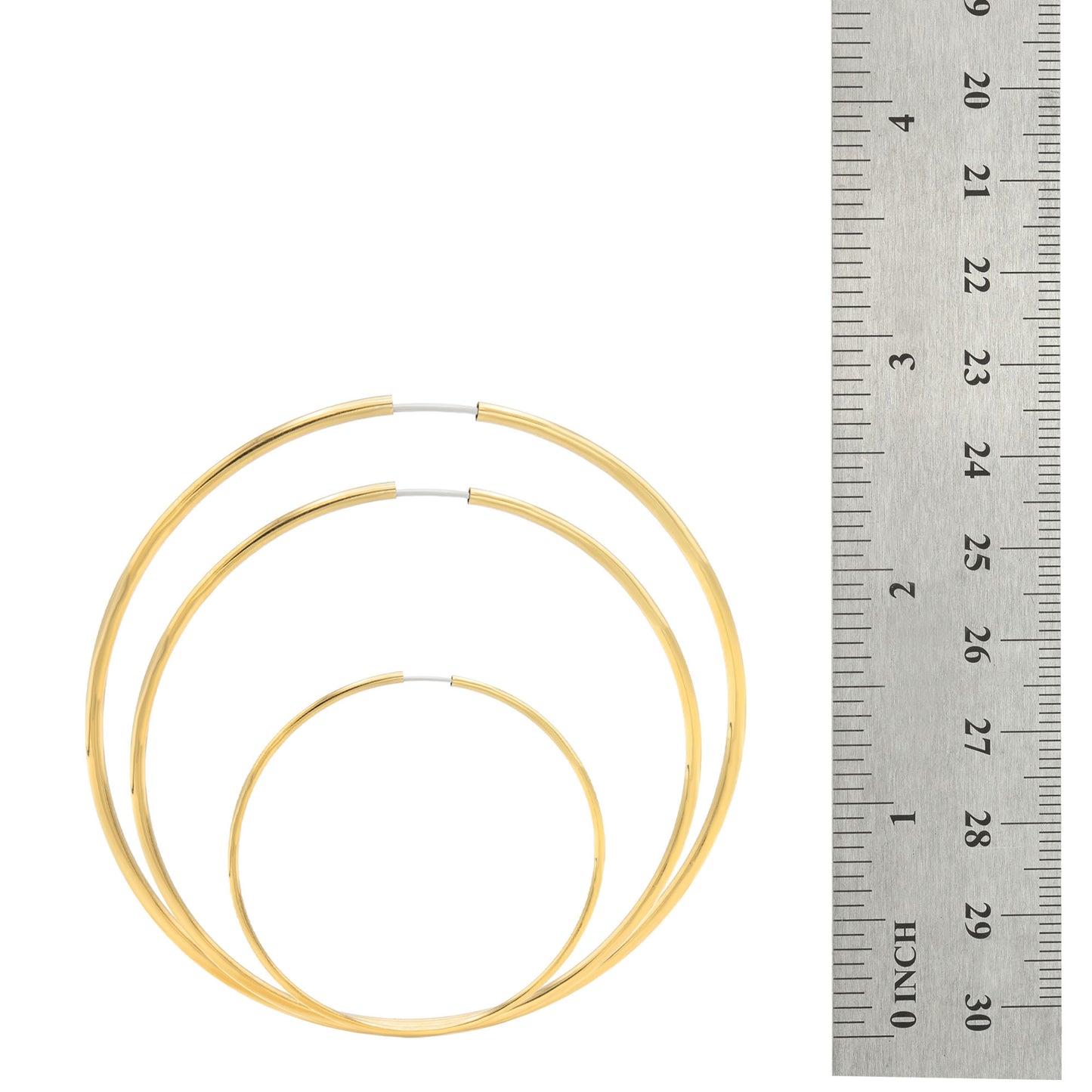 Classic Medium Gold Tone Hoop Earrings