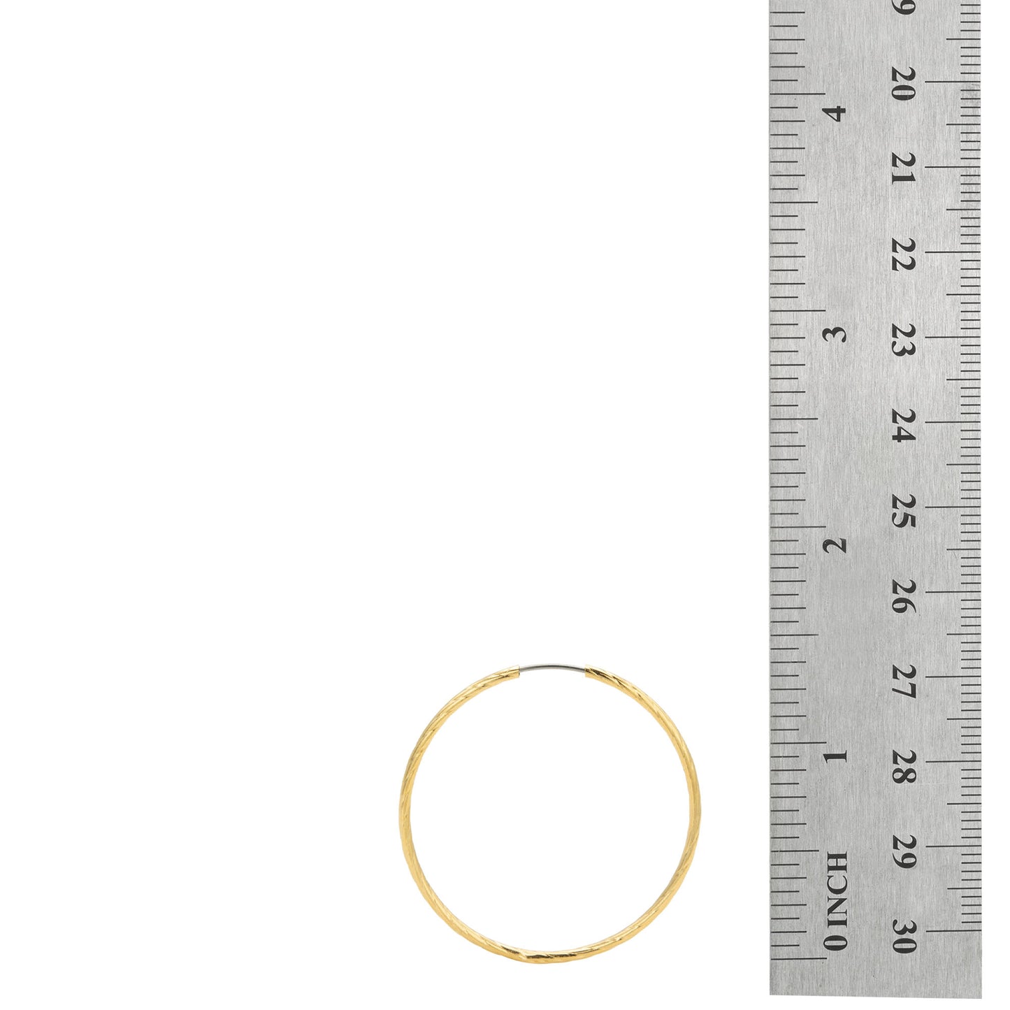 Textured Gold Tone Hoop Earrings