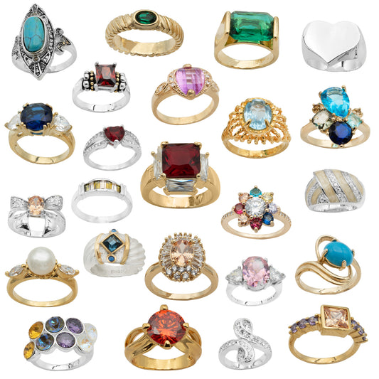 25 Piece Fashion Ring Surprise Mystery Bundle