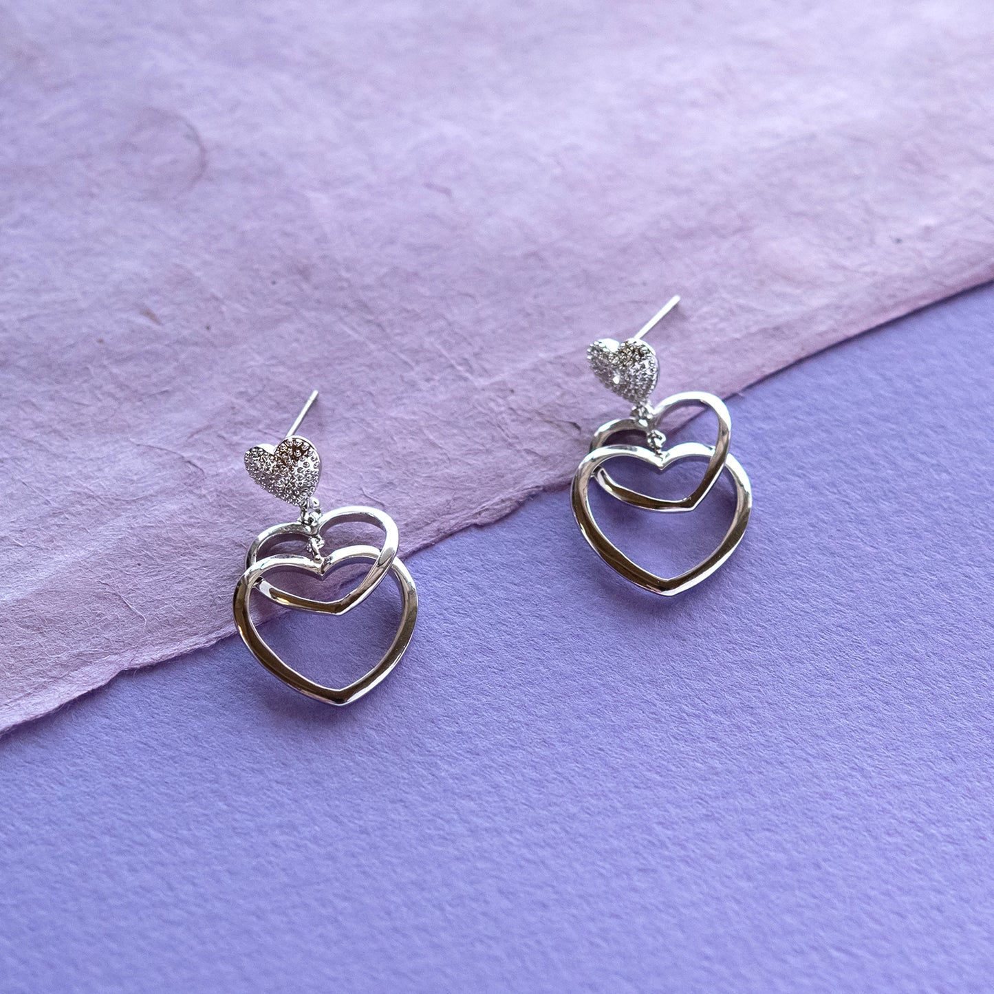 Heart-Dangle-Earrings-silver-post-earrings