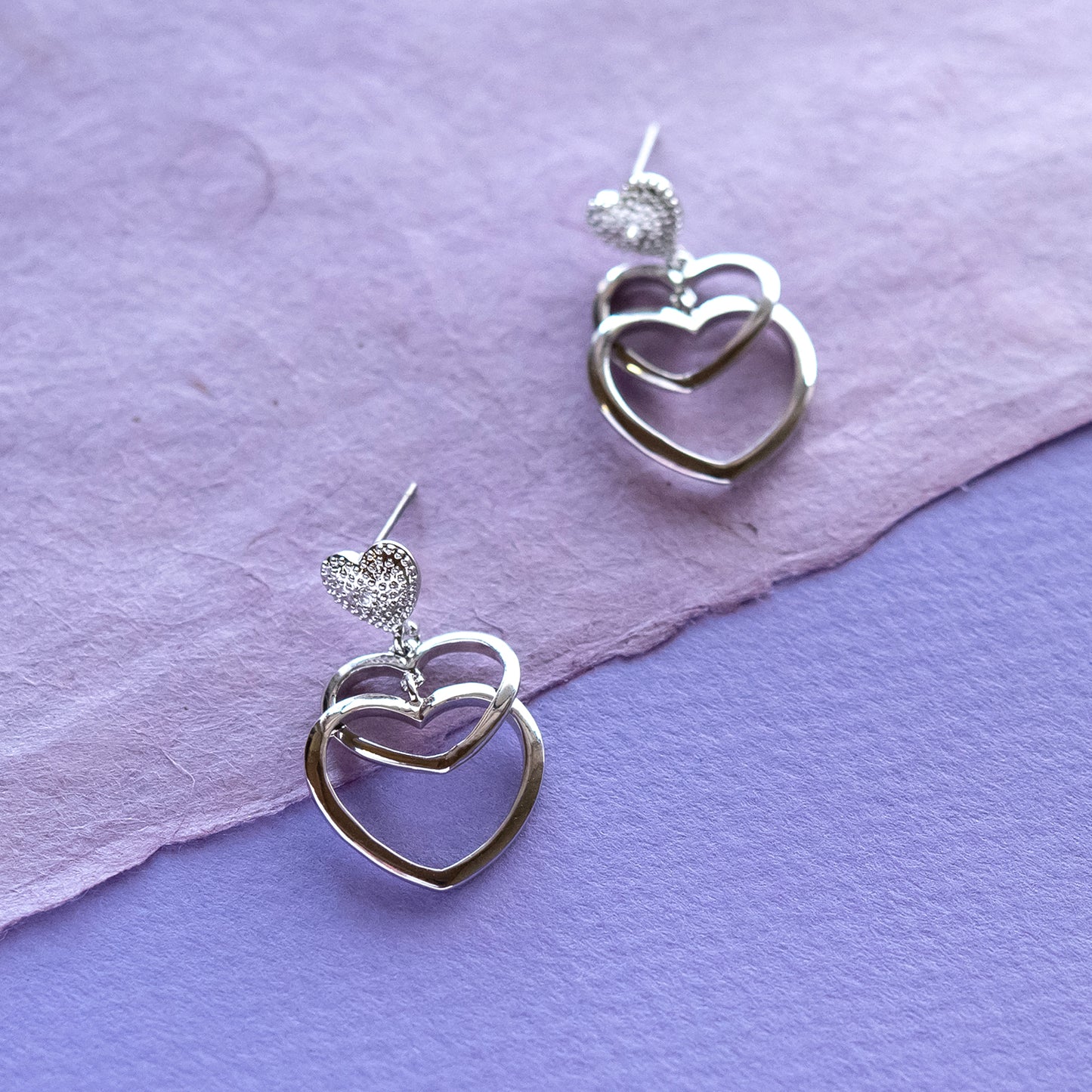 Heart-Dangle-Earrings-silver-post-earrings