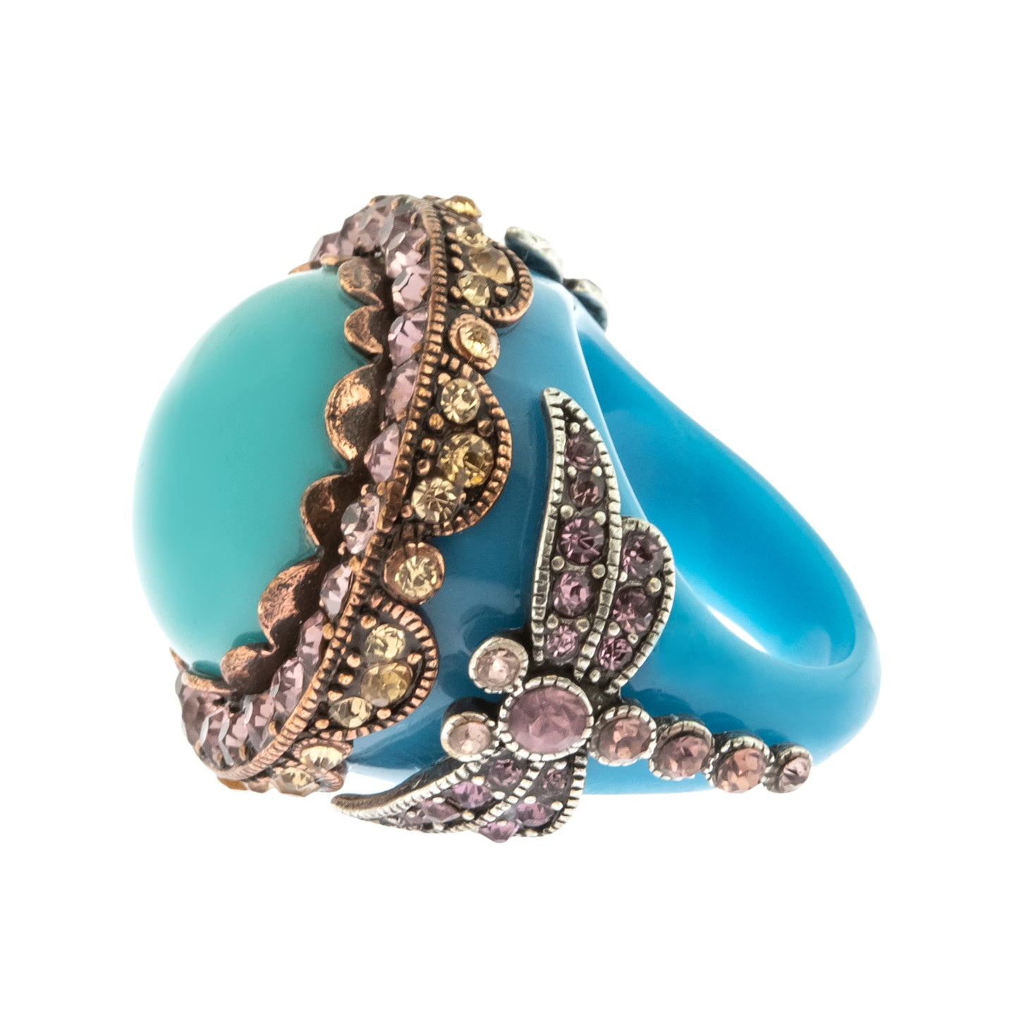 Dragonfly Statement Ring with Austrian Crystals