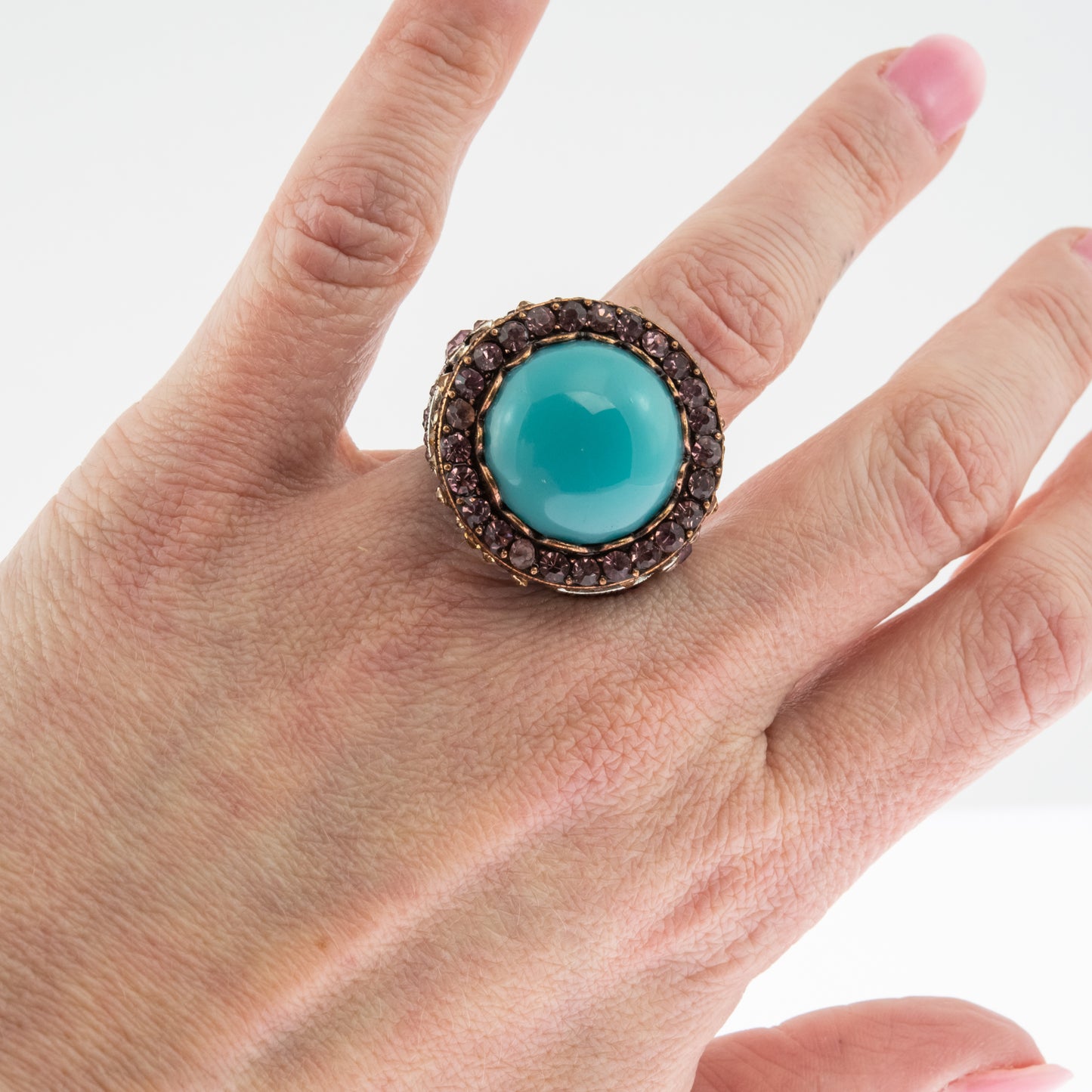 Dragonfly Statement Ring with Austrian Crystals