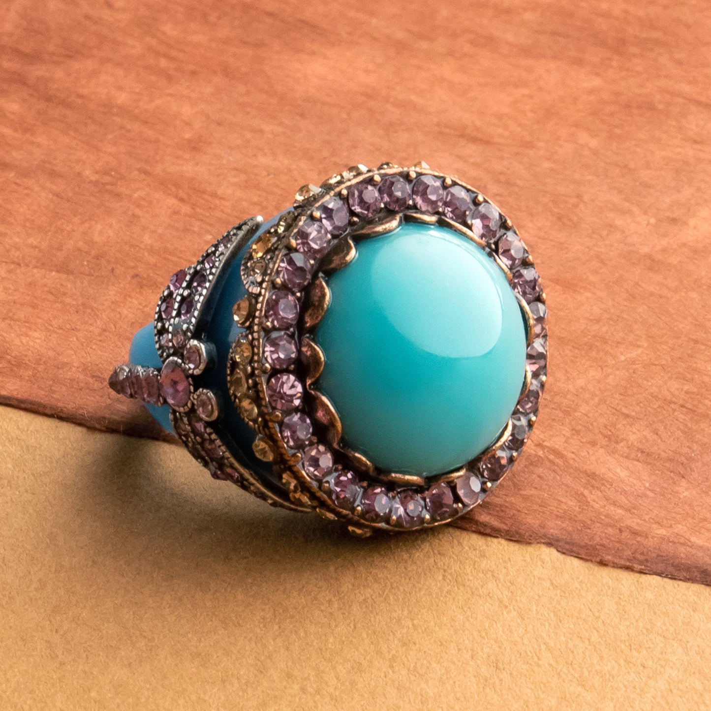 Dragonfly Statement Ring with Austrian Crystals