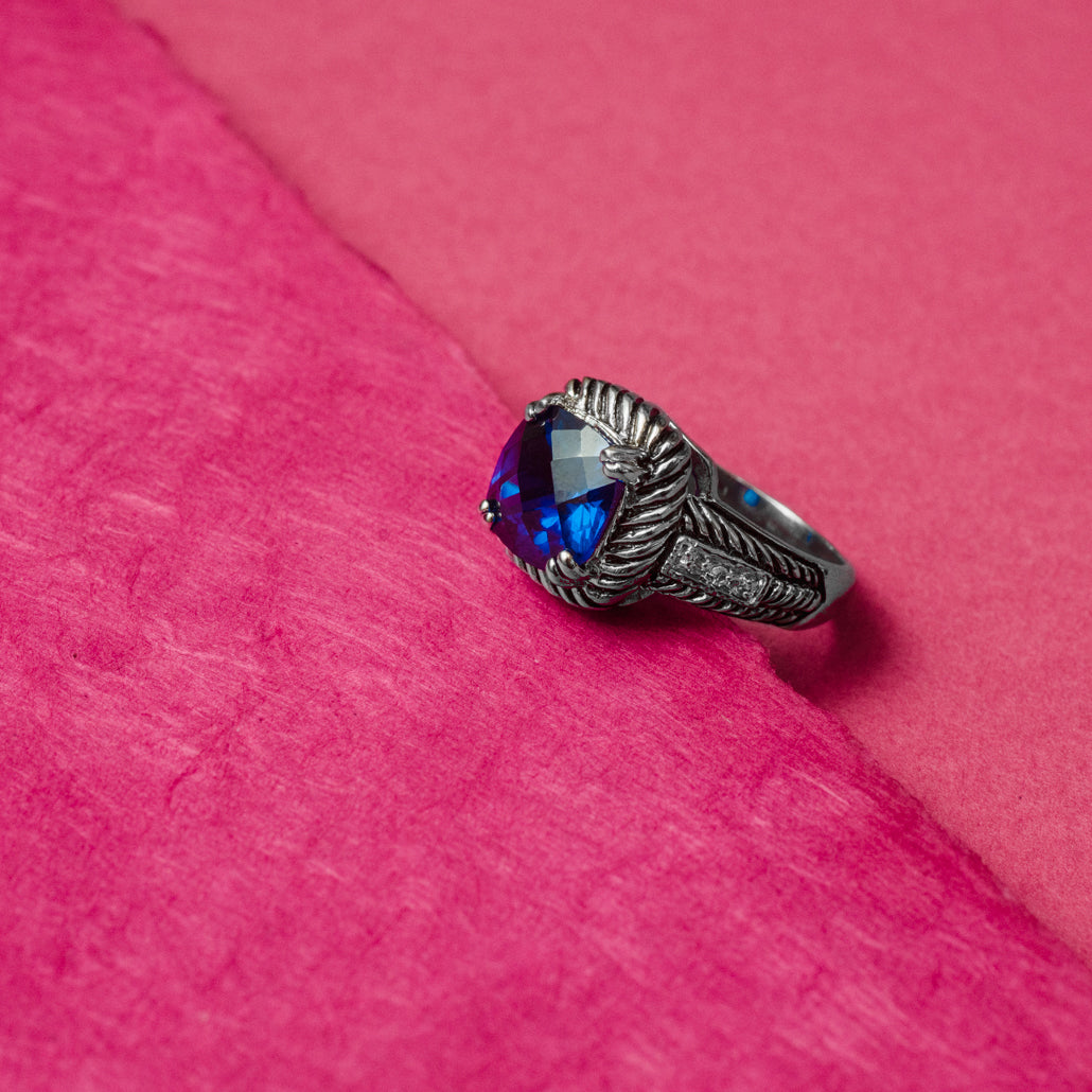 Astonish Sapphire Cubic Zirconia Ring