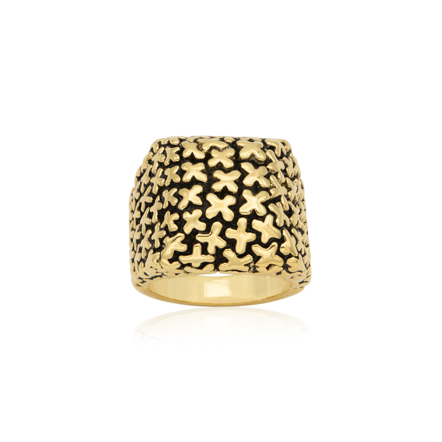 Cross Pattern Statement Ring