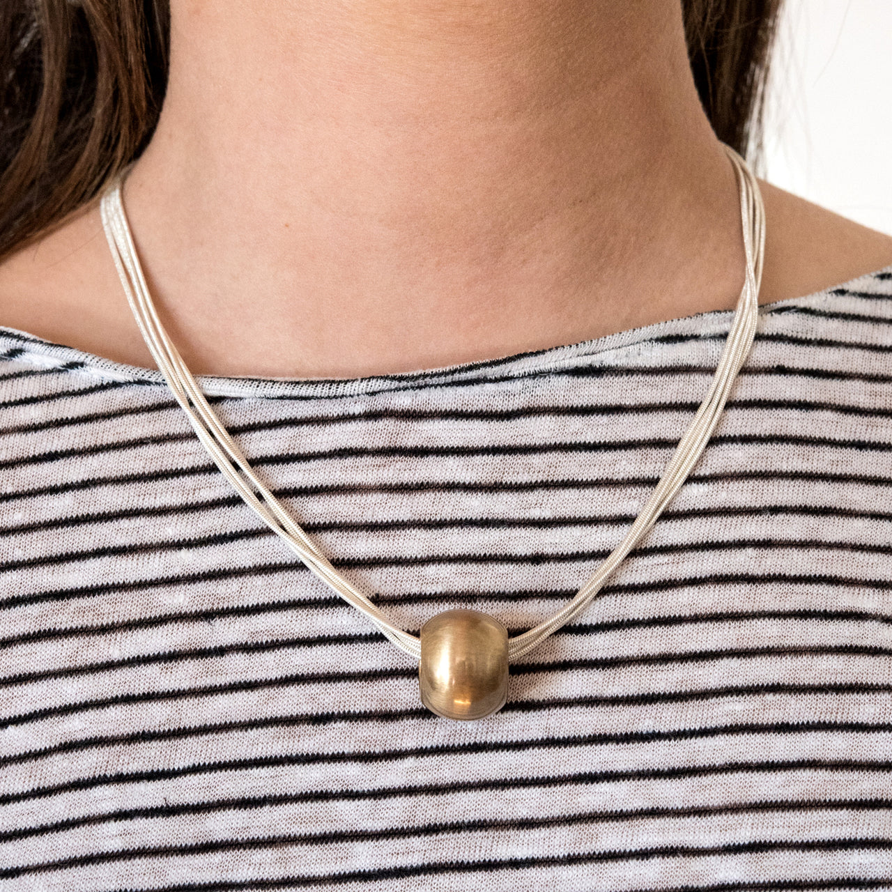 silver-liquid silver-gold-pendant-necklace