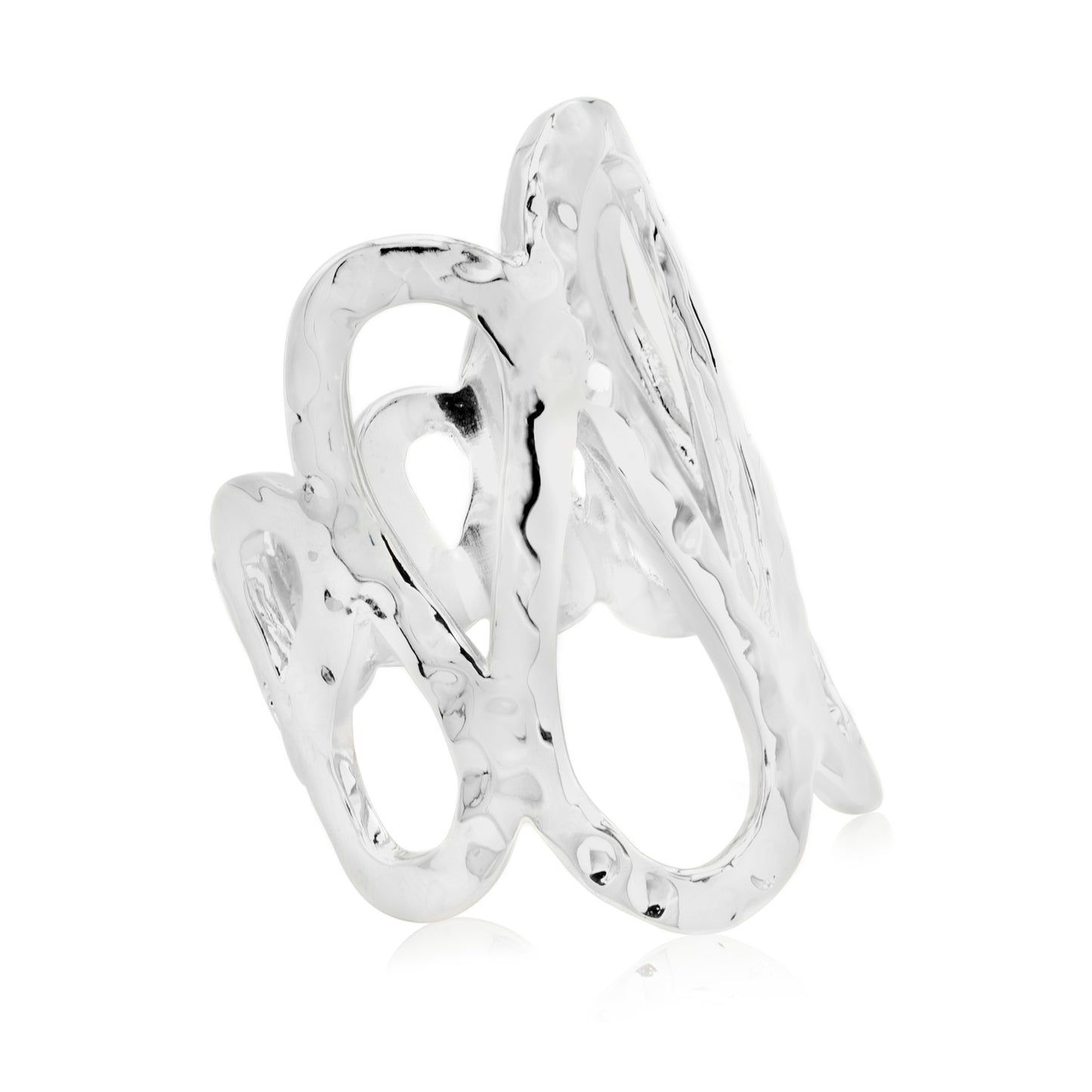Wide Band Geometric Cutout Ring
