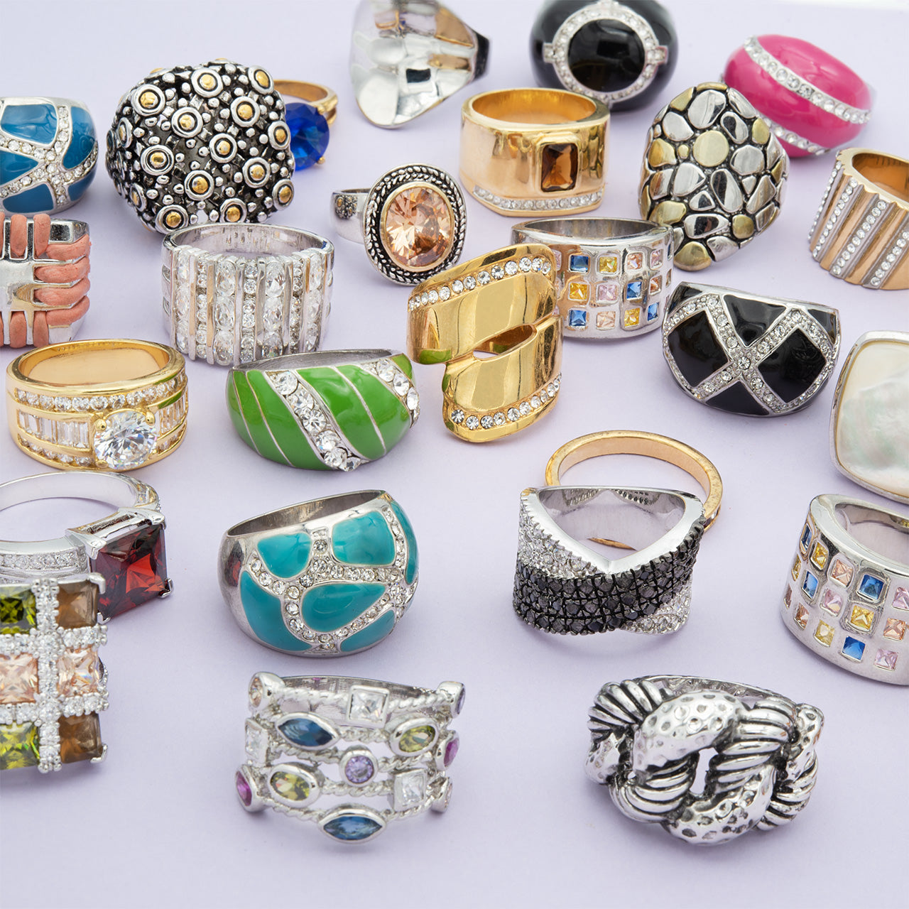 ring sets-collection of jewels-gold rings-silver rings-engagement rings