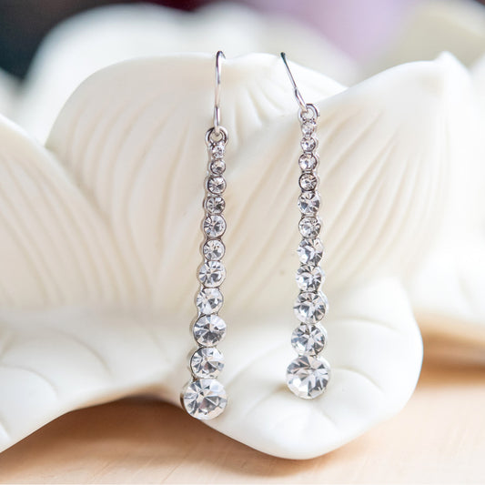 Austrian Crystal Graduated Drop Earrings