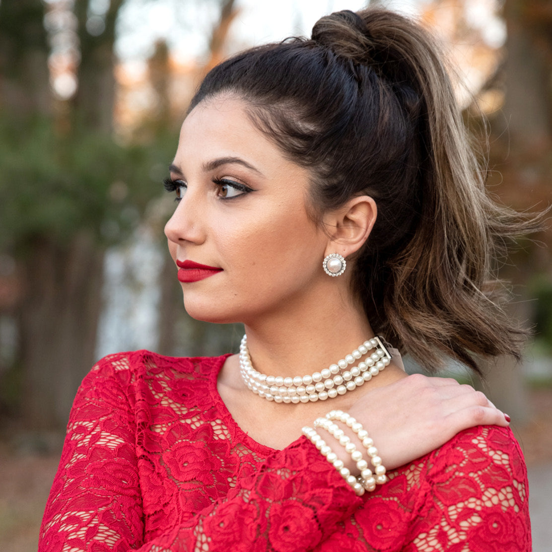 prom jewelry-wedding necklace-wedding jewelry-jewelry for the prom-crystal necklace-pearl necklace-bib necklace