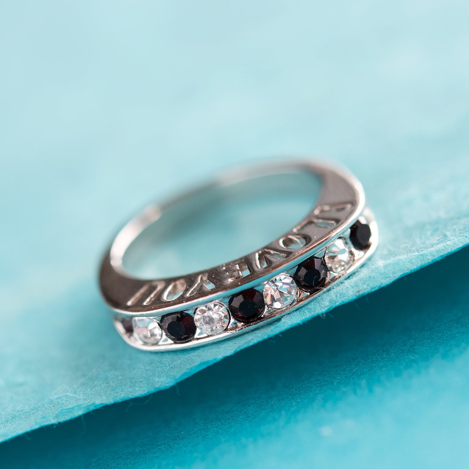 I-LOVE-YOU-Stacking-Band-ring-Garnet-Clear-Austrian-Crystals-valentine's-day