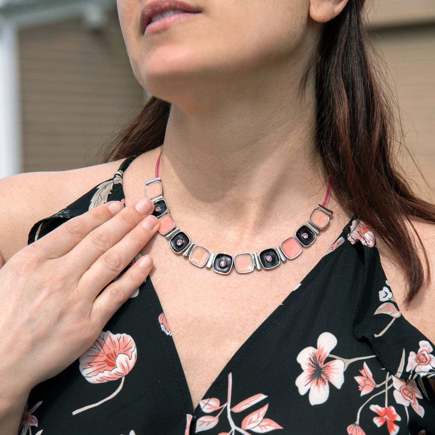 pink Necklace-womens jewelry