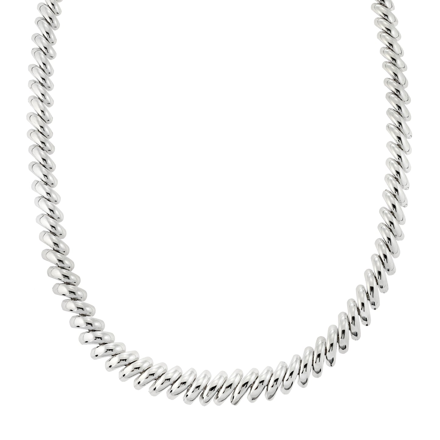 white gold necklace-silver necklace