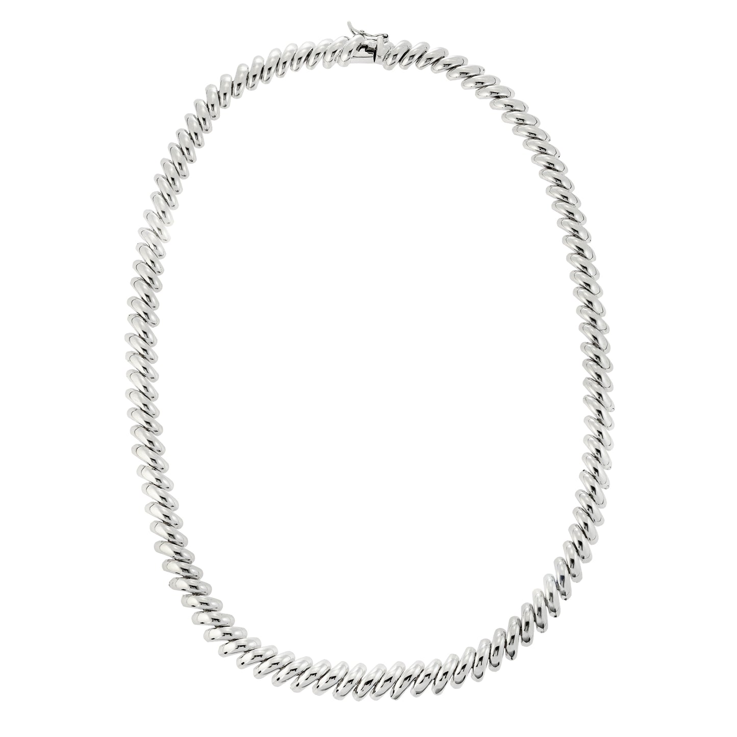 white gold necklace-silver necklace