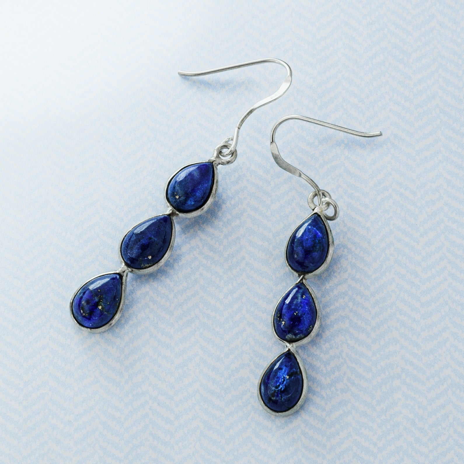 genuine stone earrings-blue lapis earrings-dangle earrings-womens earrings