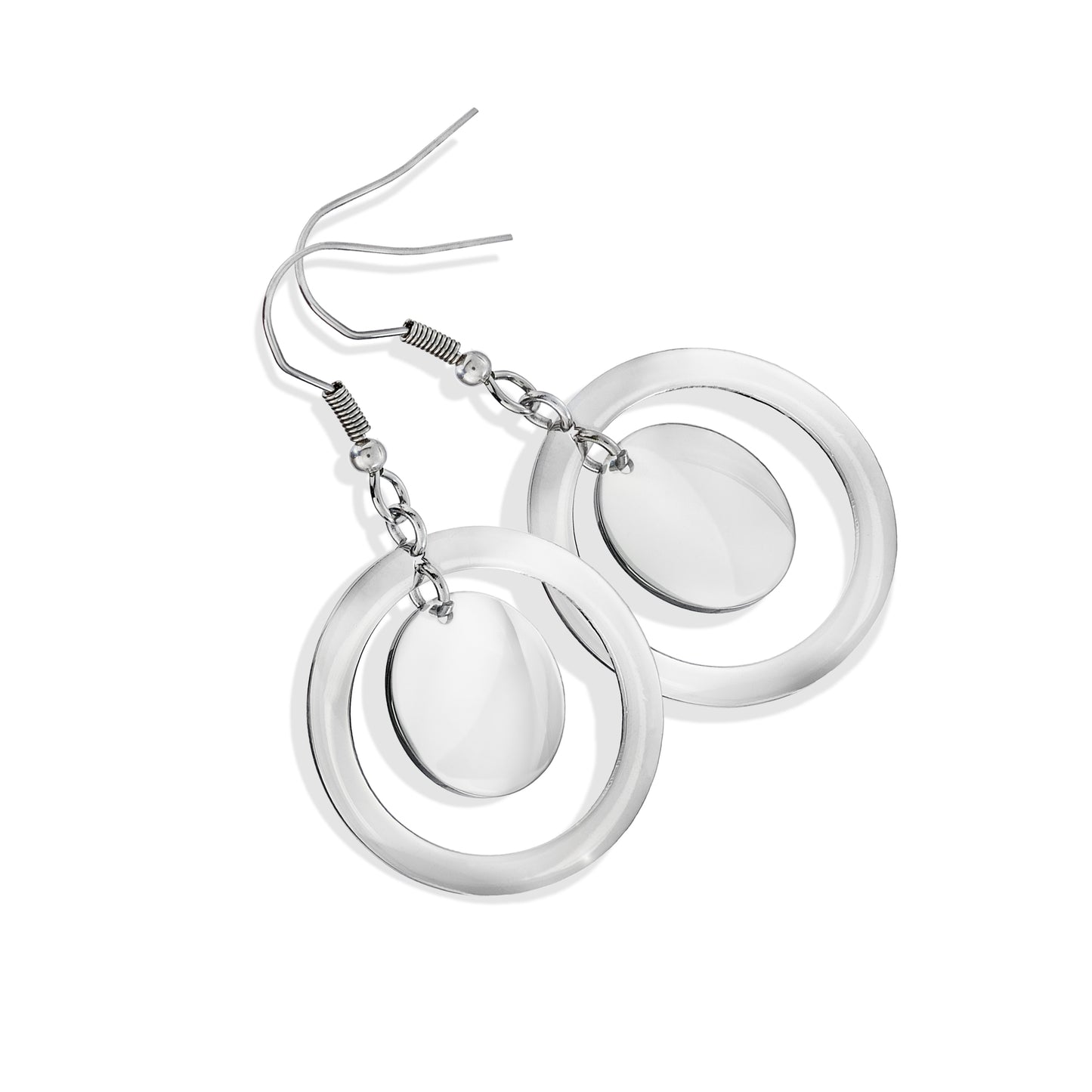 earrings-womens earrings-stainless steel jewelry-silver earrings-dangle earrings