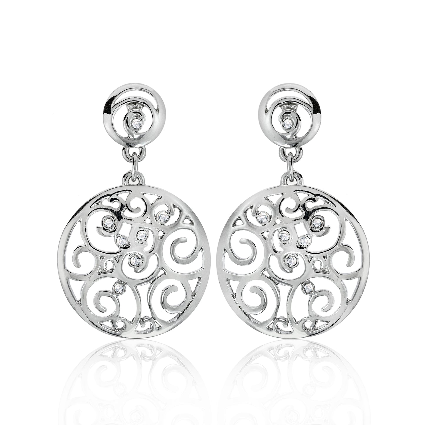 silver earrings-drop silver earrings