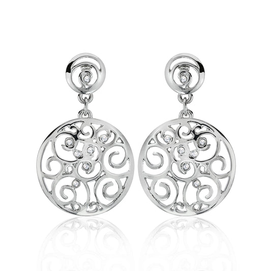 silver earrings-drop silver earrings