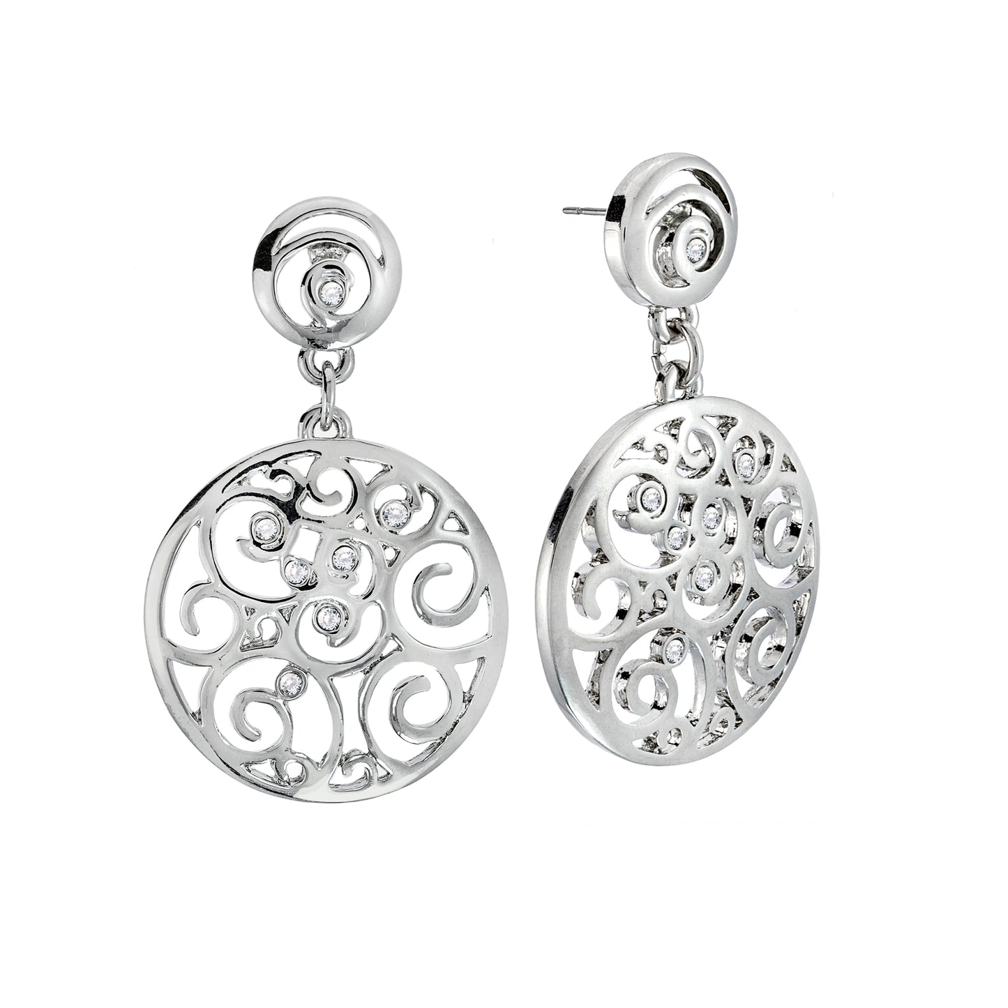 silver earrings-drop silver earrings