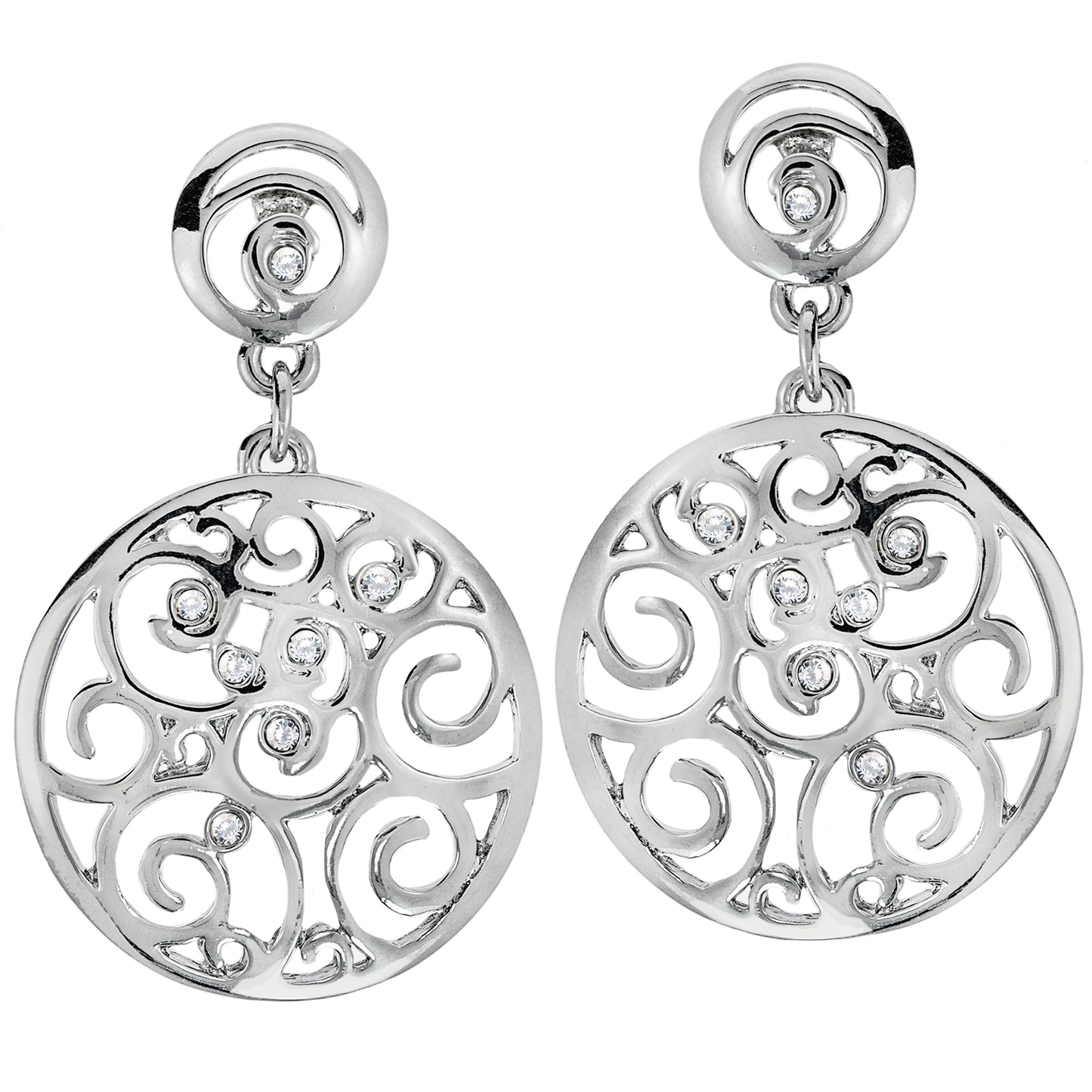 silver earrings-drop silver earrings