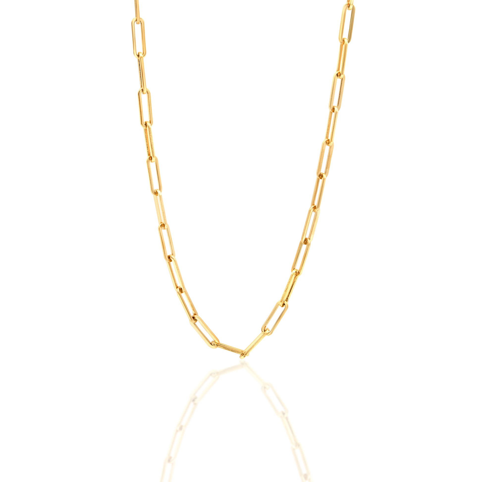 gold paper clip chain