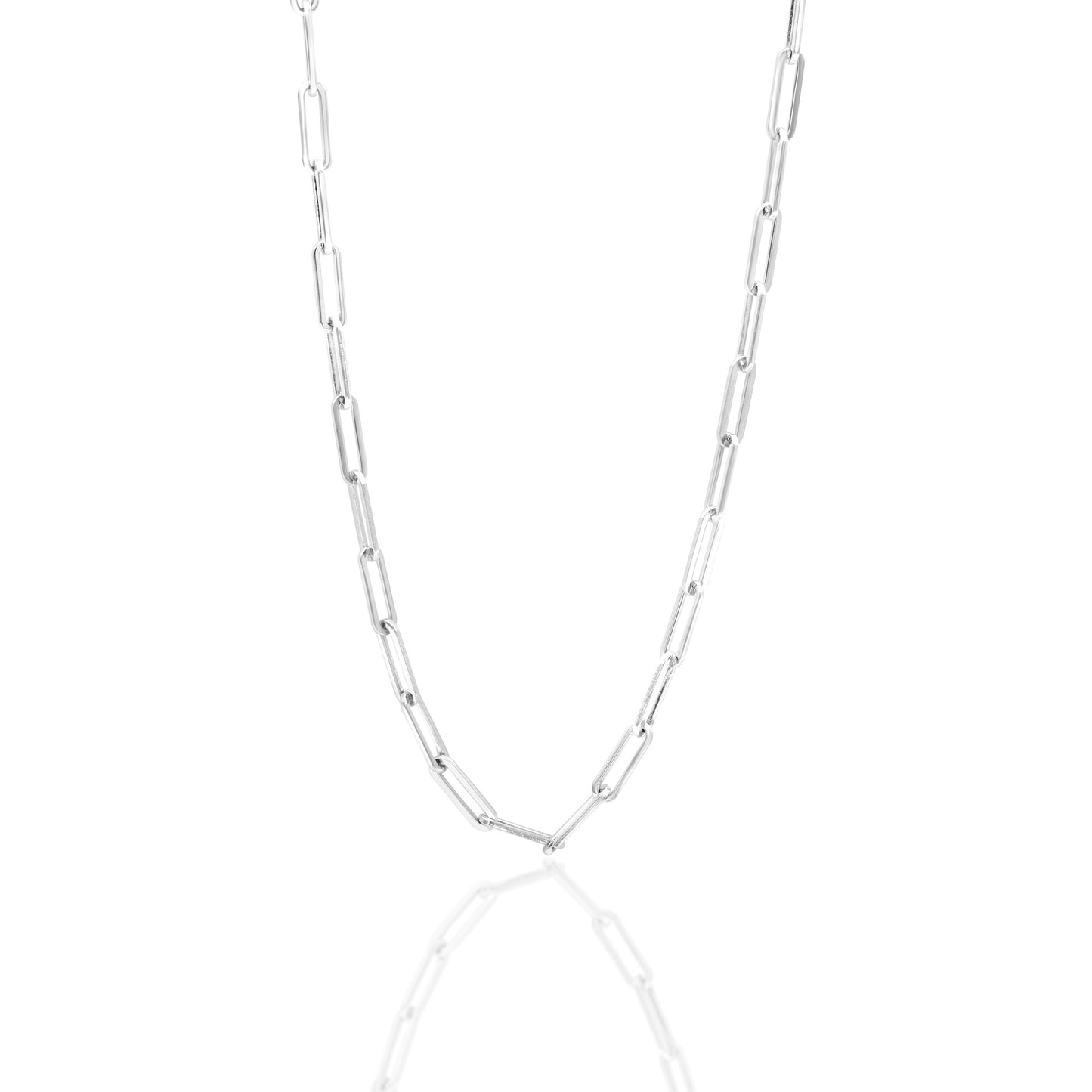 womens-girls-paper clip-chain necklace
