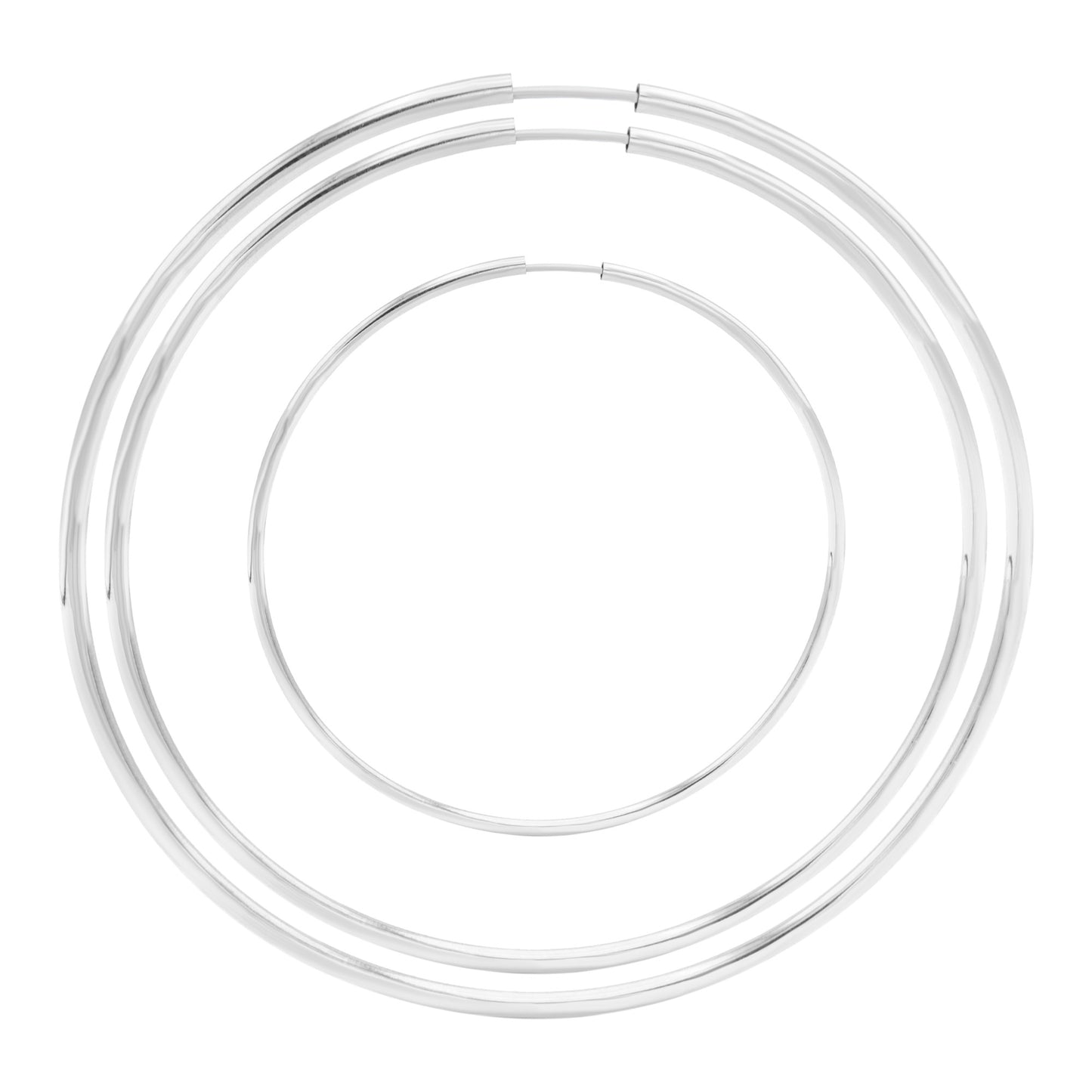Classic Medium Silver Hoop Earrings